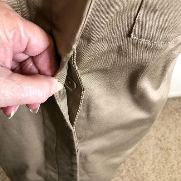 Du Paradis Warm Beige Normcore, Beigecore, Light Academia Belted Dress Sz S NWOT - Picture 8 of 15